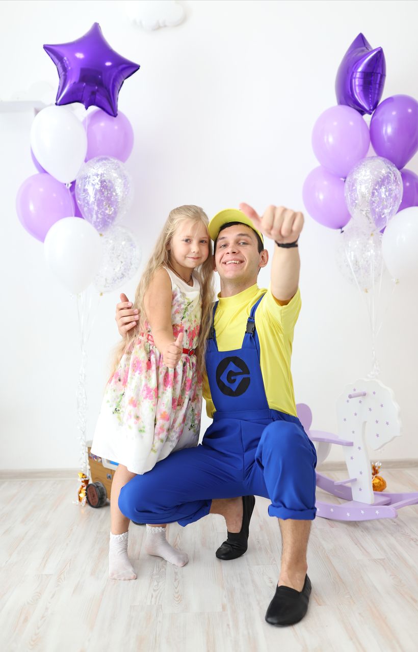 Миньоны посіпаки на детском дне рождения в Запорожье